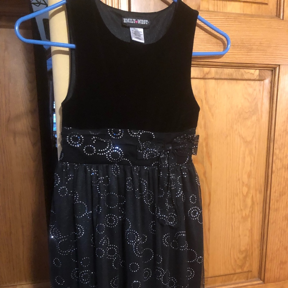 Emily West Girls black fancy dress Size 14